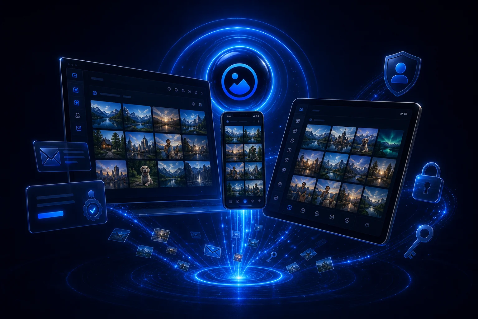 AllPicture beta launch devices with private access tokens and photo previews